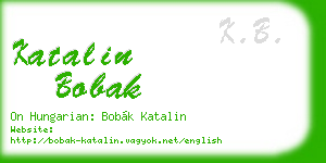 katalin bobak business card